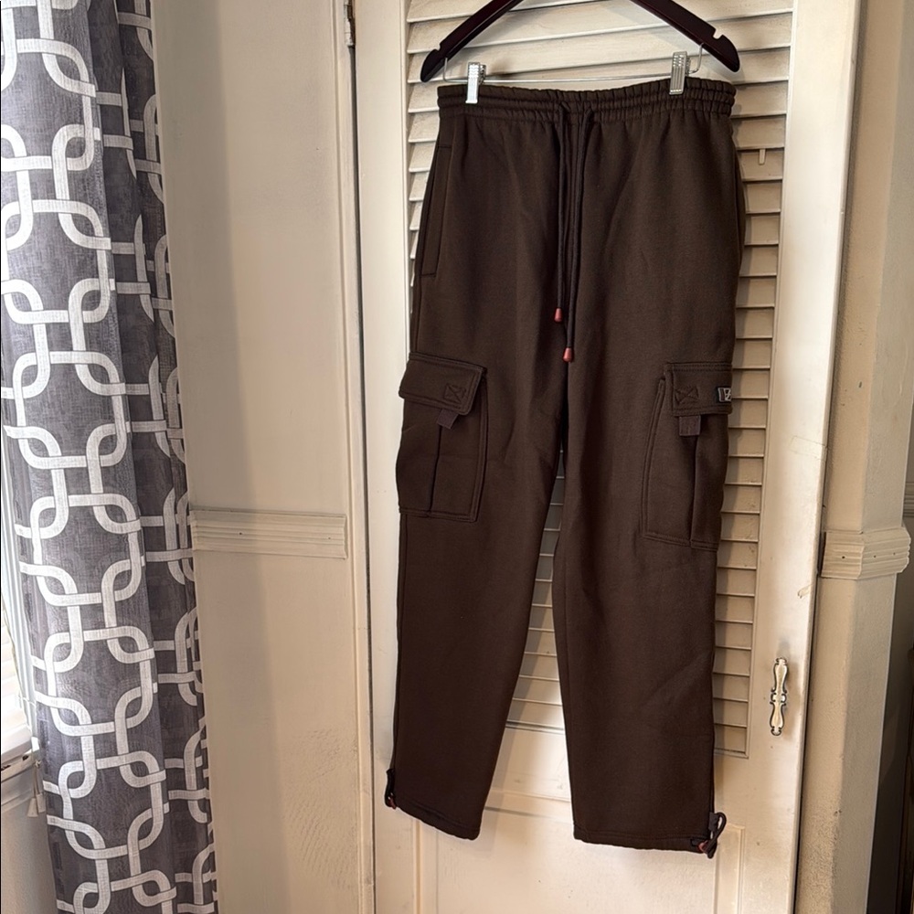 G-STYLE Men's Brown Cargo Sweatpants